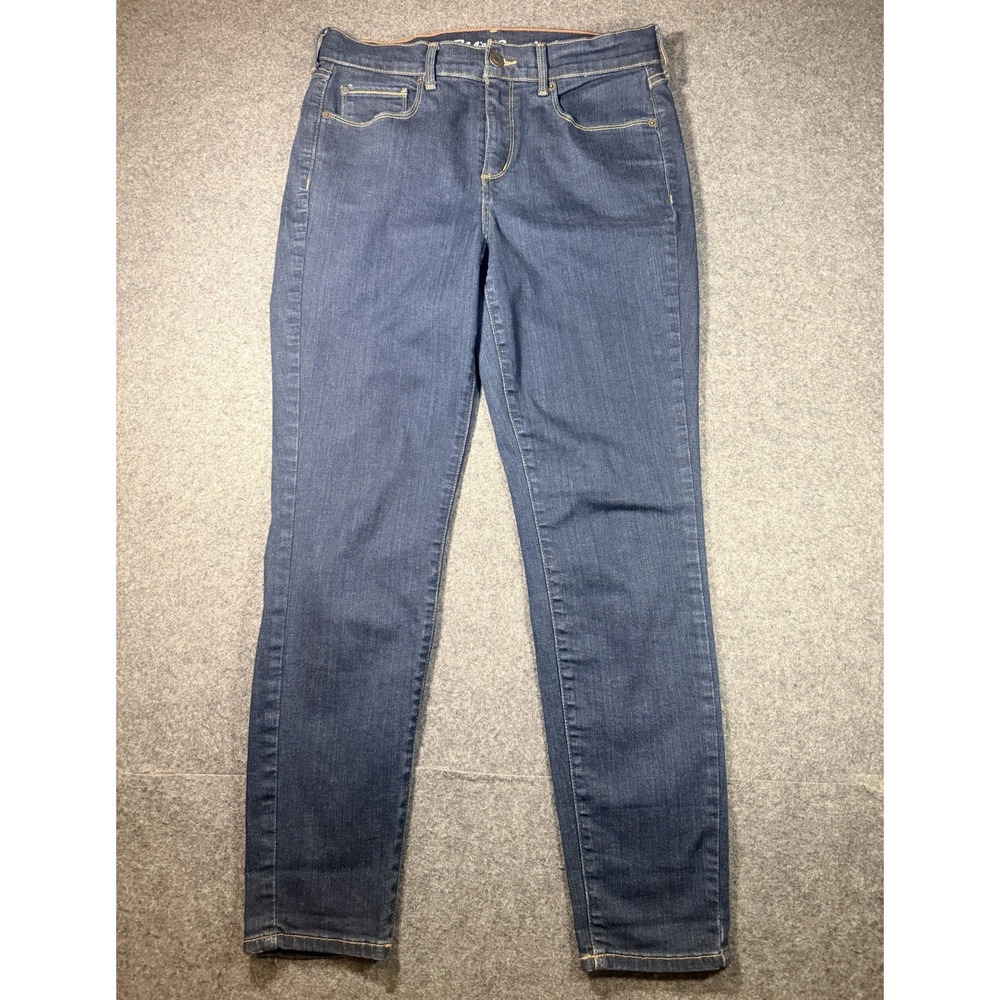 Eddie‎ Bauer Slightly Curvy High Rise Skinny Jeans Dark Wash Size 8